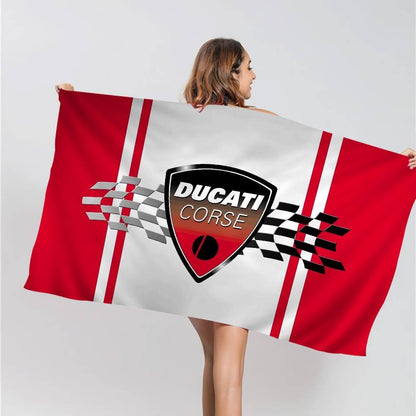 Ducati Motorcycle LOGO Beach Towel For Kids Personalized Bath Towel Pool Towel Vacation Gift Picnic Towel Party Gift