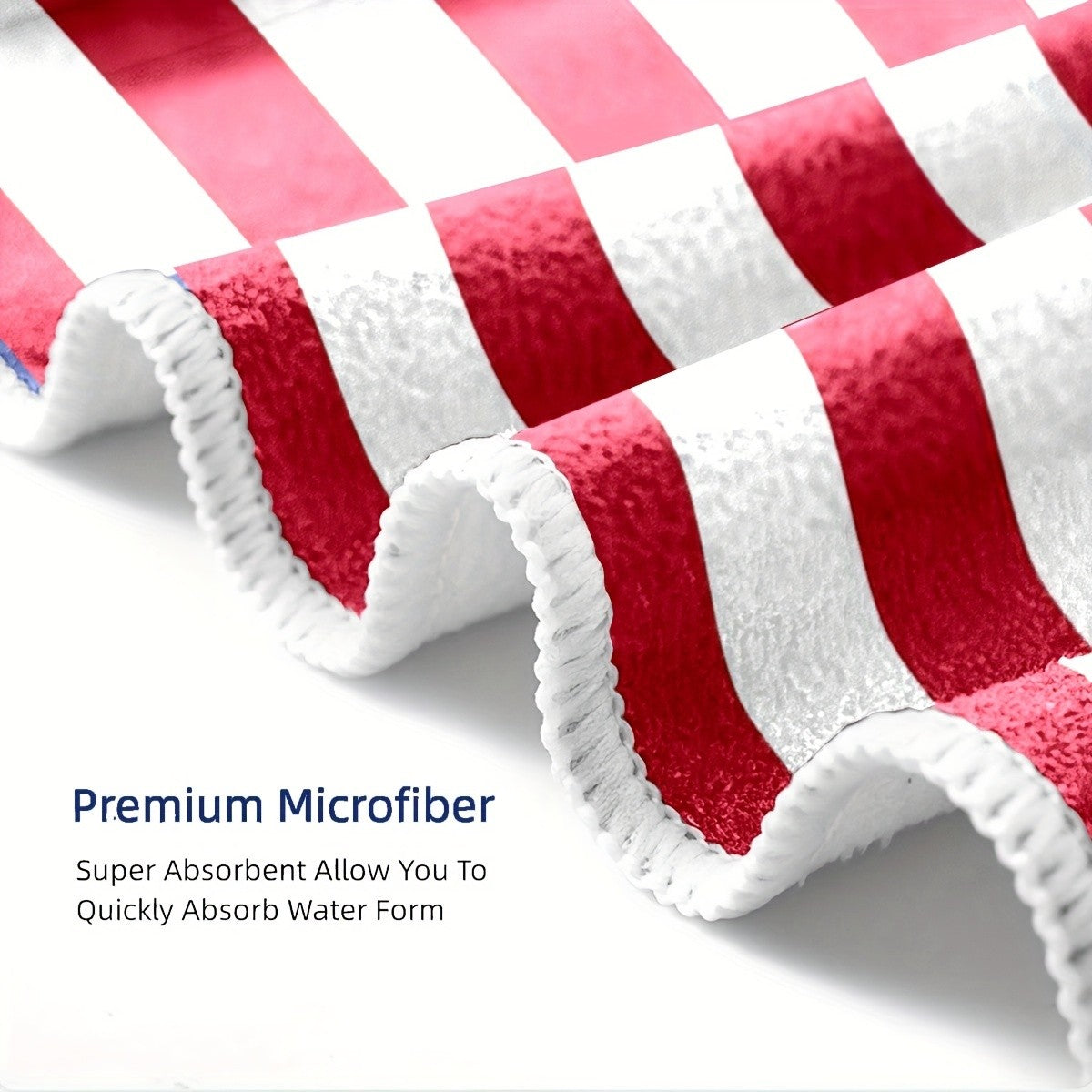 American flag pattern oversized beach towel, quick-drying bath towel, suitable for outdoor swimming, gym and camping