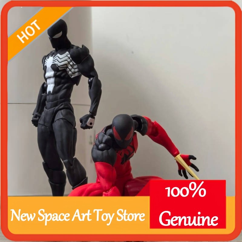 Boneco Homem-Aranha Feito à Mão Modelo Personalizado Brinquedo CT Preto Vermelho Homem-Aranha Boneco de Ação para Crianças Presente Colecionável da MessToys