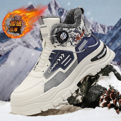 A new trend of thick, comfortable and casual high-top boots for men's outdoor sports in the autumn of 2025