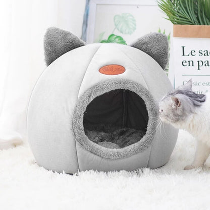 Linda Cama para Gatos e Cães, Ninho de Sono Profundo para Pets, Tenda Macia e Confortável Semi-fechada para Gatos, Casinha de Cachorro, Suprimentos para Pets de Outono/Inverno