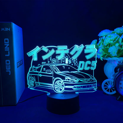 Sports Car 3d Illusion Lamp for Kids Bedroom Decor Nightlight Touch Sensor Atmosphere Birthday Gift Supercar Led Night Light