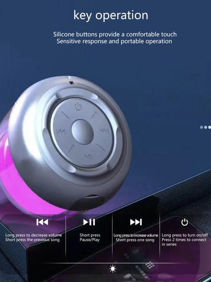 Mini Caixa de Som Bluetooth de Alta Qualidade para Celular, Áudio, Luz RGB, Caixa de Som Sem Fio, Subwoofer Portátil, Som para Home Theater