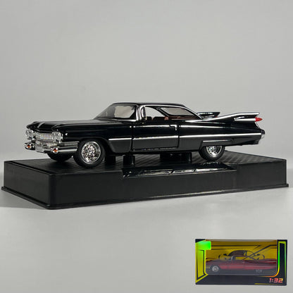 1:32 Cadillac Eldorado Biarritz Classic Retro Car Carro de Brinquedo em Metal Fundido com Som e Luz para Colecionar Puxar para Trás Hobby
