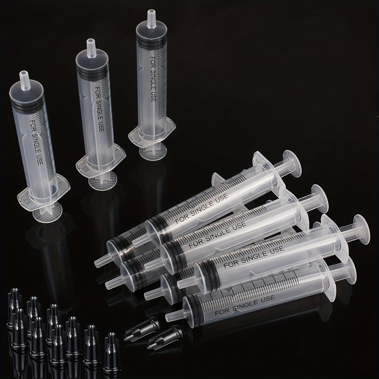 20 Seringas de 1ml/3ml/5ml/10ml com Tampa, para Cola, Distribuição e Medição de Líquidos, Alimentação de Animais de Estimação, Recarga de Cartuchos de Tinta, etc.