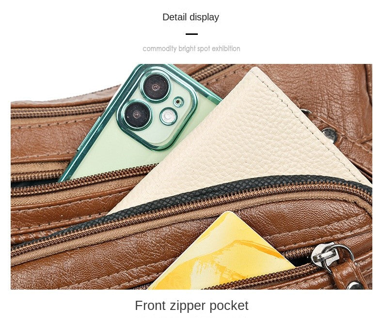 New Arrival Crossbody Shoulder Bag Soft Washed Leather Women's Mini Bag Versatile Handbag