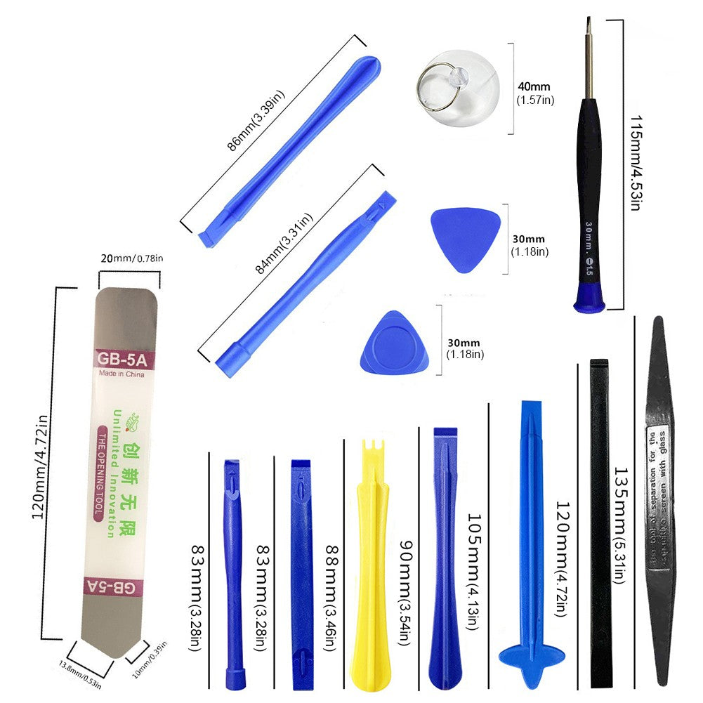 Conjunto de 22 Ferramentas para Reparo de Celulares, Chaves de Fenda, Kit de Manutenção para Abrir iPhone, iPad, Tablet, Laptop, Ferramentas Manuais para Desmontagem