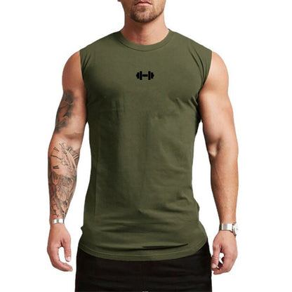 Mens Running Sport Vests Cotton Workout Sleeveless Summer Shirts Gym Bodybuilding Tank Tops Fitness Muscle Breathable Clothing