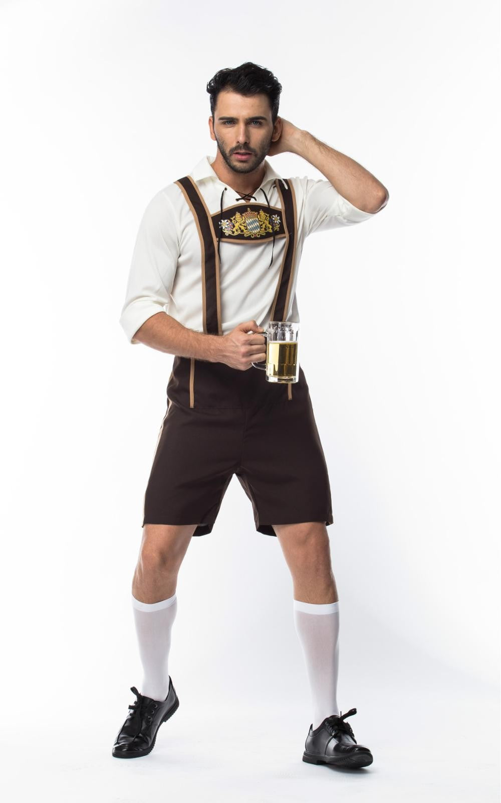 Women Adult Bavaria Oktoberfest Dress Waitress Maid Dress Man Dirndl Lederhosen Beer Carnival Party Outfit Fancy Dress