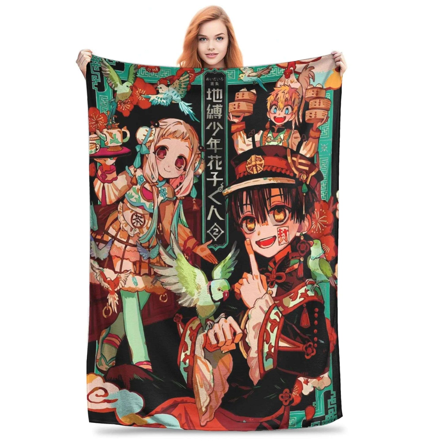 Hanako Kun Japanese Cute Throw Blanket Soft Warm Plush Bedding Home Decor Camping Flannel Bedspread Cover
