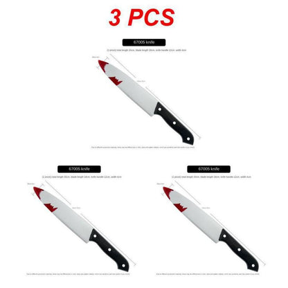 10/5/3/1pcs 30cm Faked Bloody Sharp Knife for Halloween DIY Cosplay Props Decor Simulation Plastic Kitchen Knife halloween Party