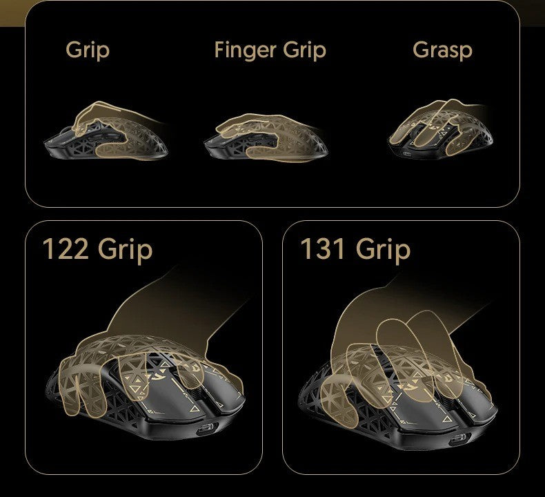ATTACK SHARK R5 Ultra Wireless Gaming Mouse 39g Lightweight Carbon Fiber 8K Polling PAW3950MAX 42000 DPI Tri-Mode Esports Mouse