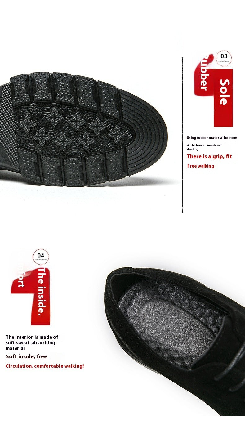 New 46 large size abrasive leather Brock carved business dress shoes for men round head lace-up casual shoes