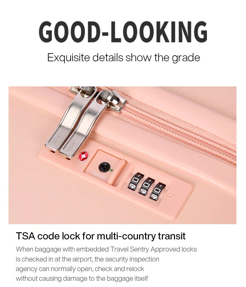 Mixi Carry On Suitcase 16 Inch Men Boarding Cabin Women Luggage Rolling Spinner Wheels Travel Bag 34L 100% PC Lightweight