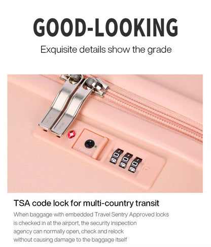 Mixi Carry On Suitcase 16 Inch Men Boarding Cabin Women Luggage Rolling Spinner Wheels Travel Bag 34L 100% PC Lightweight