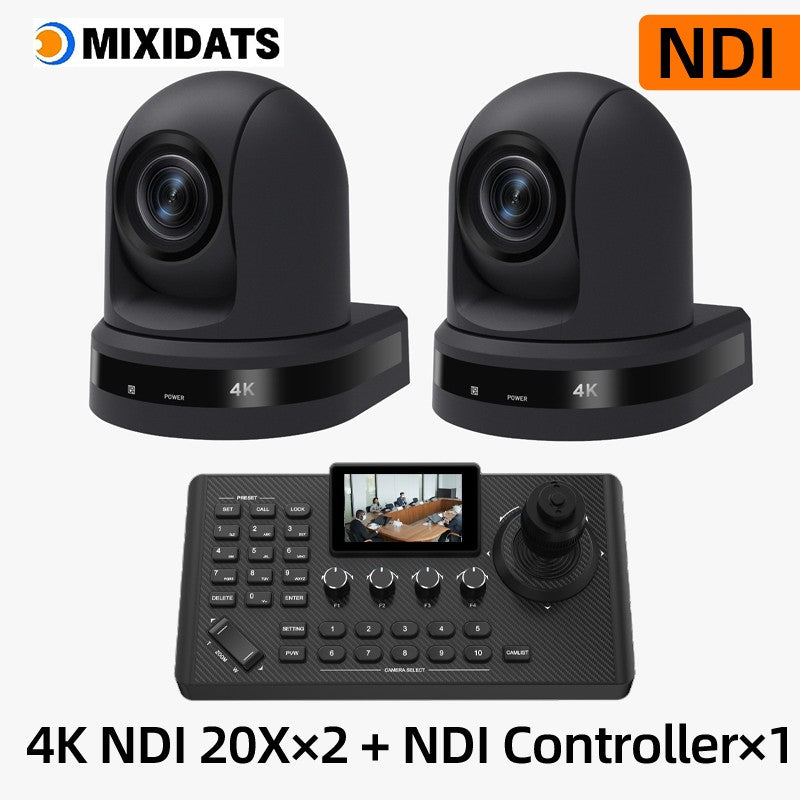 4K NDI  PTZ Camera 1-10pcs 20X Zoom Video Conference Camera for Church Business Meeting Optional 1 controller keyboard kit