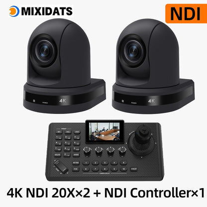 4K NDI  PTZ Camera 1-10pcs 20X Zoom Video Conference Camera for Church Business Meeting Optional 1 controller keyboard kit