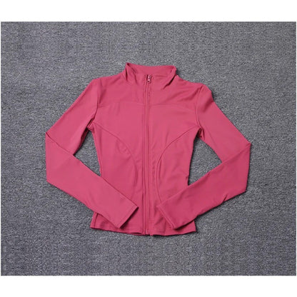 Women Sport Jacket Long Sleeve Shirt Workout Coat Gym Training Clothing Yoga Sportswear