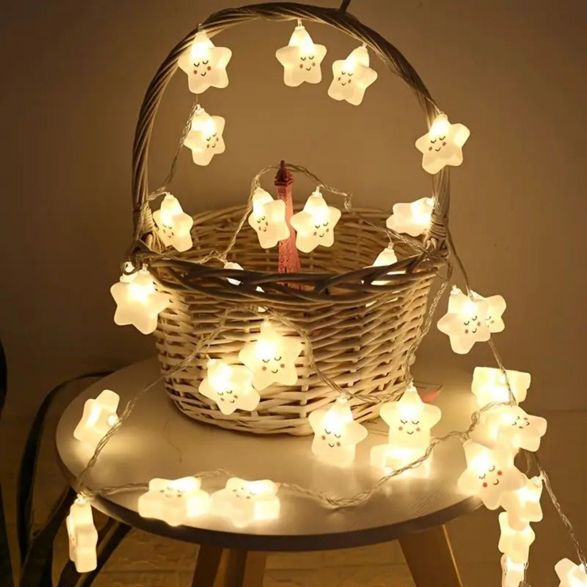 1pc Star LED String Lights, Battery Powered Decorative Lights, Decorations For Valentine Day And Party