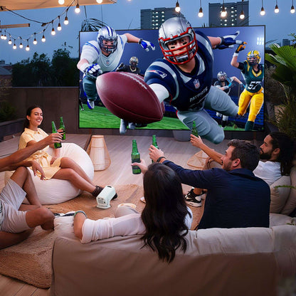 HONGTOP Android 14 P30PRO Supports 720p Screen Mirroring Smart Projector 4K WiFi6 Smart Home Theater Outdoor Portable Projector