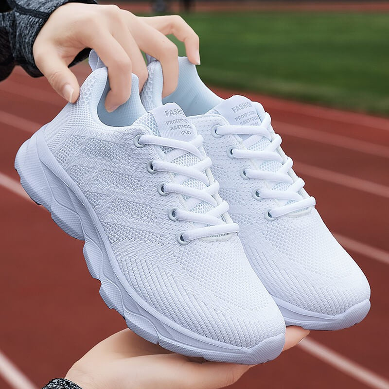 Novos Tênis Femininos Casuais Sapatos da Moda Respiráveis para Caminhada em Malha Sapatos Baixos Femininos 2024 Tenis Feminino Branco Sapatos esportivos femininos
