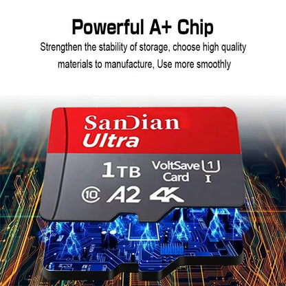 Cartão SD Original 2TB Cartão de Memória de Grande Capacidade 128GB/256GB Mini Cartão TF 512GB Cartão Flash de Alta Velocidade para PC/Desktops/Mac/Câmeras