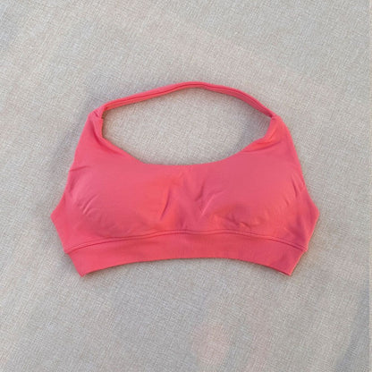 DF halter Neck Woman Sports Crop Bra  Comfortable gym bra Running Bra workout Sportswear