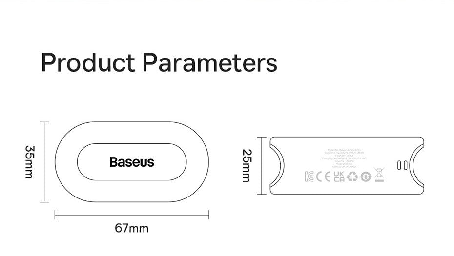 Baseus Bowie EZ10 Earphones Wireless Bluetooth 5.3 0.06' Low Latency TWS Headphone with Dual Microphones Headset HD Call Earbuds