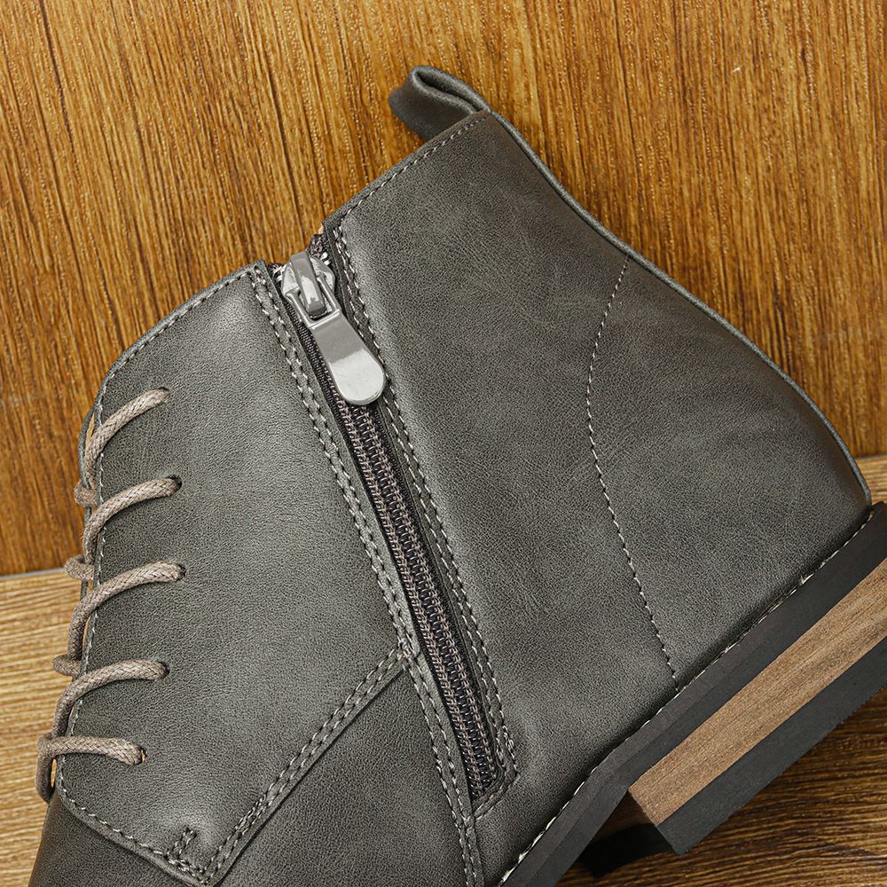 Botas Masculinas Confortáveis Moda 2025 Botas de Couro de Marca