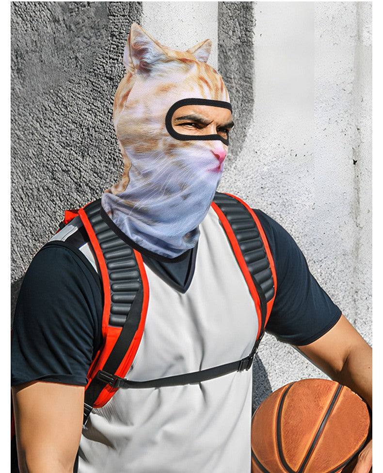3D Cat Mask Dog Tiger Cosplay Balaclava Motorcycle Full Face Hood Mask Skiing Hat Helmet Cute Headgear Hat Halloween Party Masks
