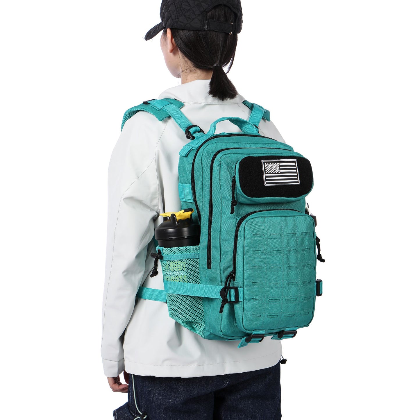 Mochila Tática 25L/50L Caça MOLLE Bolsa GYM Para Homens EDC Caminhada Ao Ar Livre Com 2 Porta-Garrafas