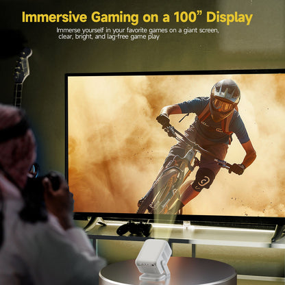 Projetor Portátil Magcubic HY310X 4K 420 ANSI Lumens WiFi 6 Foco Automático Android 11 Suporta Projetor Full HD 1080P para Cinema Doméstico e ao Ar Livre
