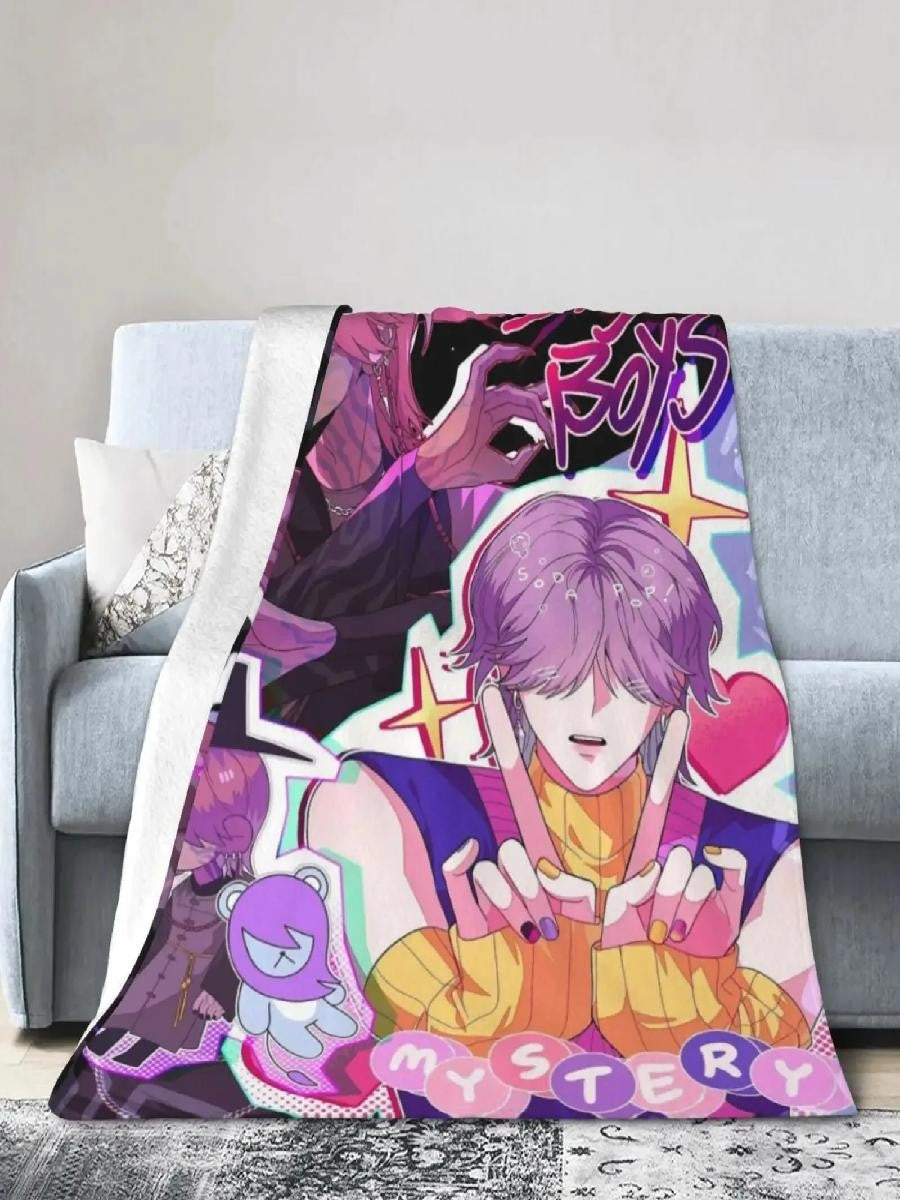 KPop Devil Hunter Saja Boy Flannel Throw Blanket for Home  School Bedding  Dorm Essential  Home Decor