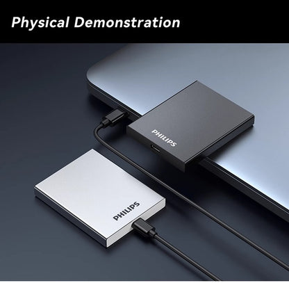 PHILIPS Portable SSD, 1TB External Solid State Drive, Speeds Up to 550MB/s, USB 3.2 Gen 2, Reliable Storage for Gaming, Students