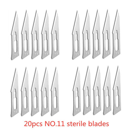 20-100pcs Carbon Steel Surgical Blades for DIY Cutting Phone Repair Carving Animal Eyebrow Grooming Maintenance Scalpel Knife