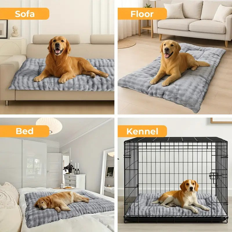 Cama Para Cachorro Grande Cama De Cachorro De Pelúcia Sofá Tapete Grosso Super Macio Poliéster Tapete Para Caixa De Transporte De Cachorro Para Cama Grande