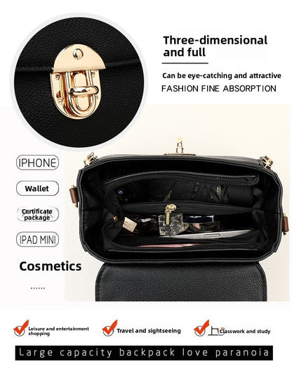 Vintage Handbag Women Fashion Crossbody Shoulder Bag Simple Small Square Bag Versatile Trendy