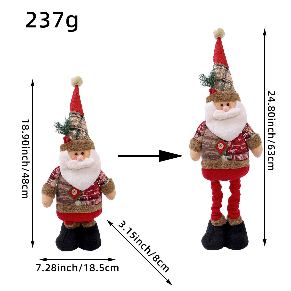 Telescopic Christmas Doll Merry Christmas Decorations For Home 2026 Christmas Ornament Xmas Navidad Noel Gifts New Year 2026