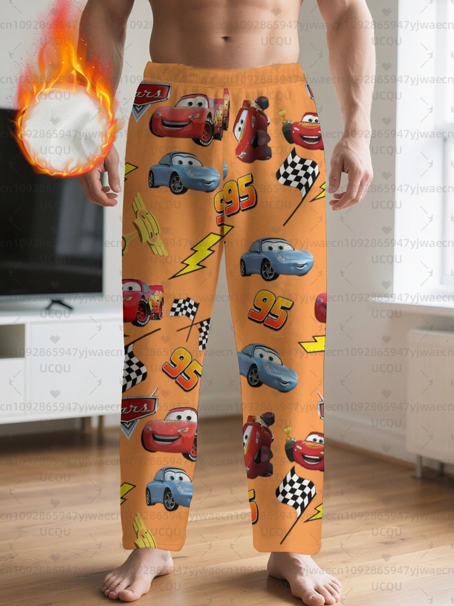 Men's Lightning McQueen Sally Flannel Pajama Pants Christmas Pajama Pants Winter Pajamas Fleece Pajama Women Sleep Pants