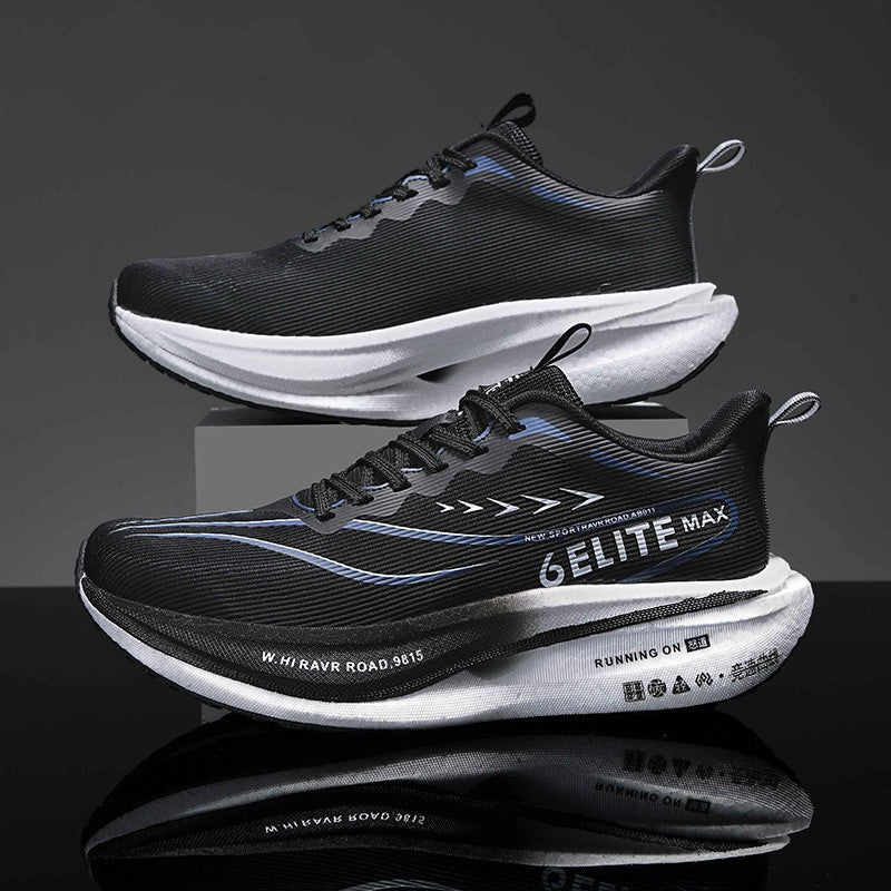 Air Cushion Carbon Plate Running Shoes Jogging Marathon Men Sports Breathable Lightweight Comfortable Nonskid Casual Sneakers