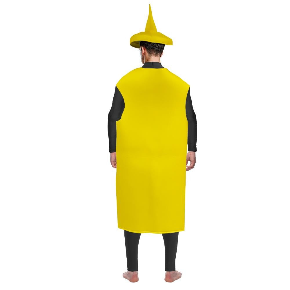Zawaland Red Tomato Delicious Ketchup Costume Adult Boy Girl Funny Disguise Suit Yellow Mustard Halloween Cosplay Party Clothes
