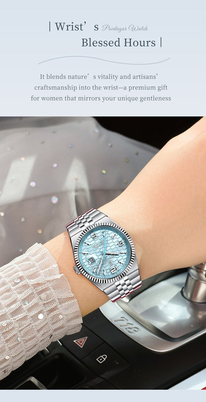 POEDAGAR Elegant Women's Watches High Quality Luxury Watch For Ladies Luminous Waterproof Date Women Quartz WristWatch Reloj+Box