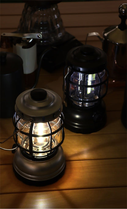 Super Bright LED Camping Light Rechargeable Flashlight Outdoor Portable Carrying Light with COB Beads and Infinitely Dimmable