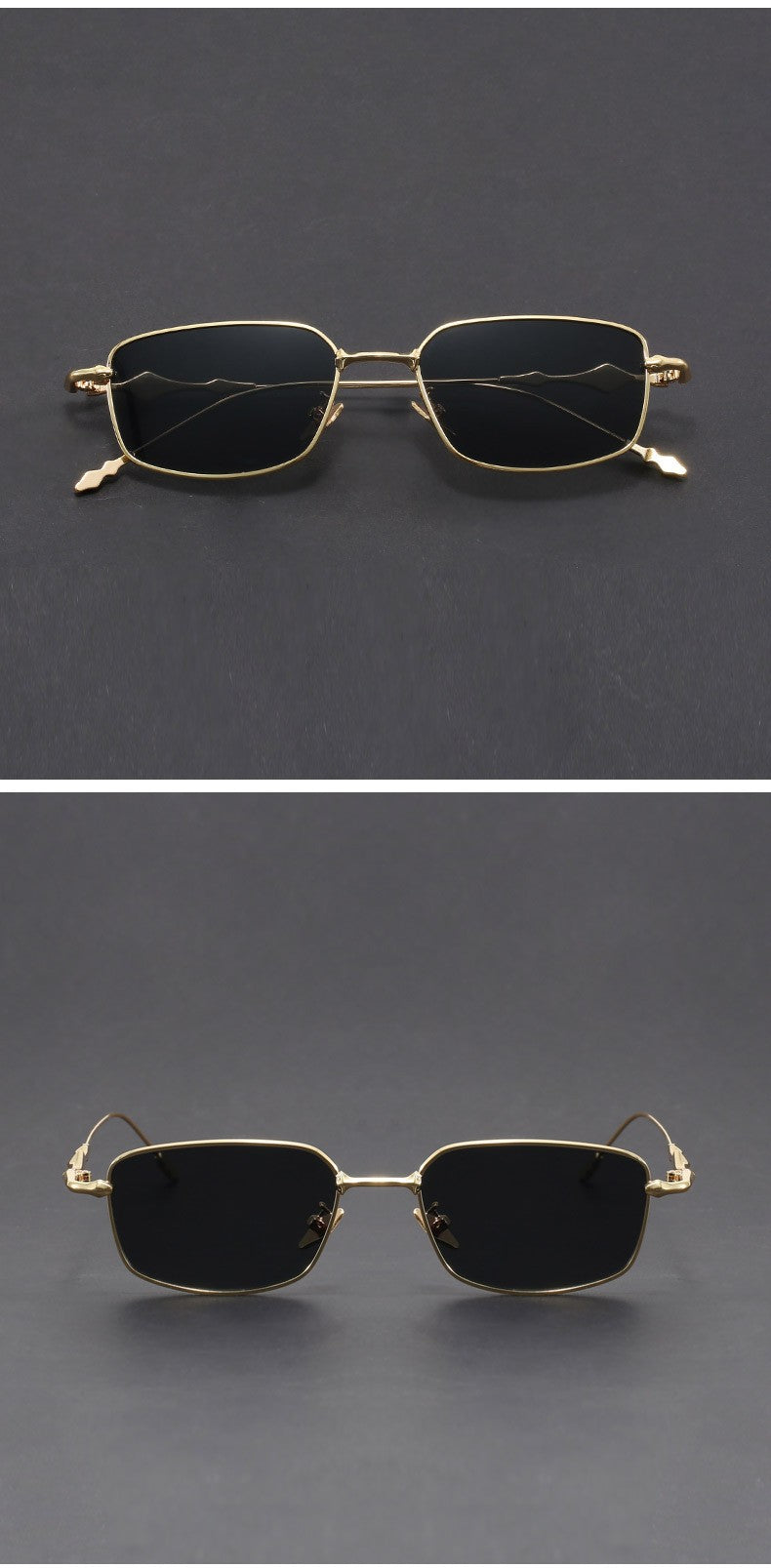 Óculos de Sol Retangulares Pequenos Femininos com Armação Fina, Óculos Anti-Luz Azul, Armações de Óculos Modernas, Óculos Vintage UV400 Gafas De Sol
