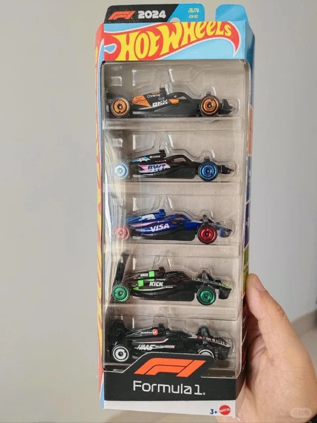 Hot Wheels X Formula 1 1/64 Collectible Car Toys 5 Packs Haas F1 Team Kick Sauber F1 Team Moneygram Theme Vehicle Gifts For Fans