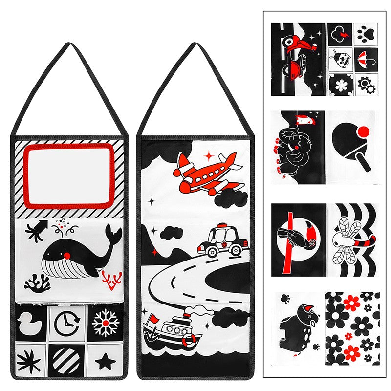 Black and White Newborn Mirror Toys BabyTummy Time for Babies MontessoriDevelopment Crawl High Contrast ActivitySensory Toy