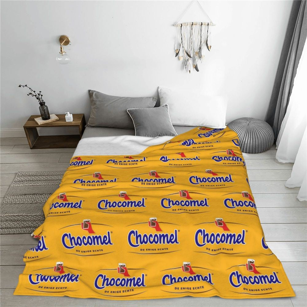 Chocomel Chocolademelk Nederland Blanket Fleece Sofa Throw Blanket Breathable for Couch Bedding Outdoor Throws Bedspread Quilt