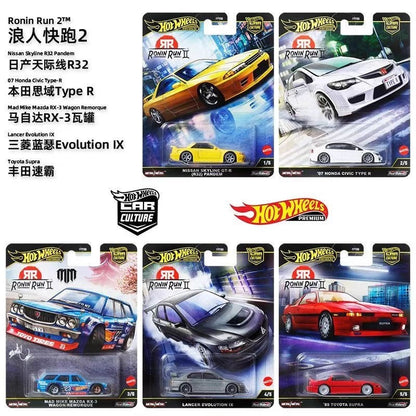 Em estoque 2025 Hot Wheels Premium 1/64 Car Culture Ronin Run 2 Gold Label Car Honda Mazda Nissan Toyota Fpy86 Veículo Diecast