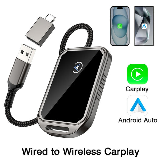 2 in 1 Wired to Wireless Carplay Android Auto Mini Box Dongle Wireless Carplay Adapter For Toyota Mazda Chevrolet Ford Hyundai