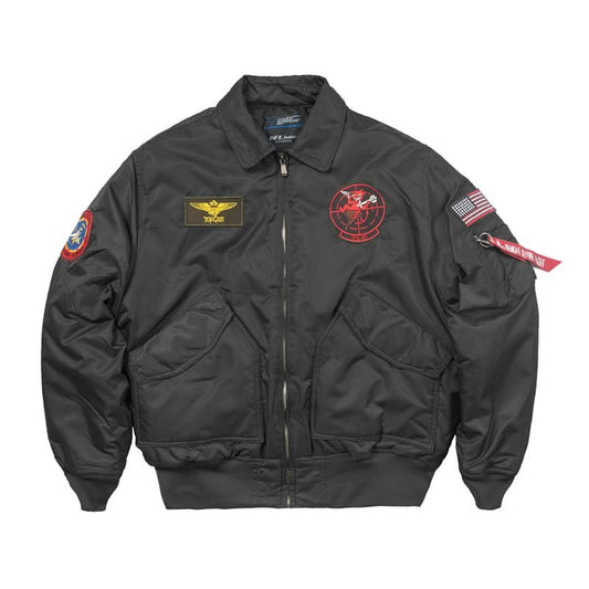 TOP GUN CWU-45P Plus Size Waterproof Outdoor Motorcycle Puffer Black Bomber Varsity Jacket Men Womens Thick Winter Coat